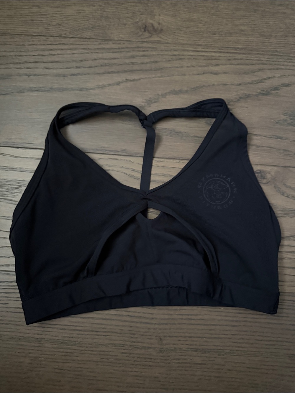 Gymshark Black Cutout Racerback Sports Bralette